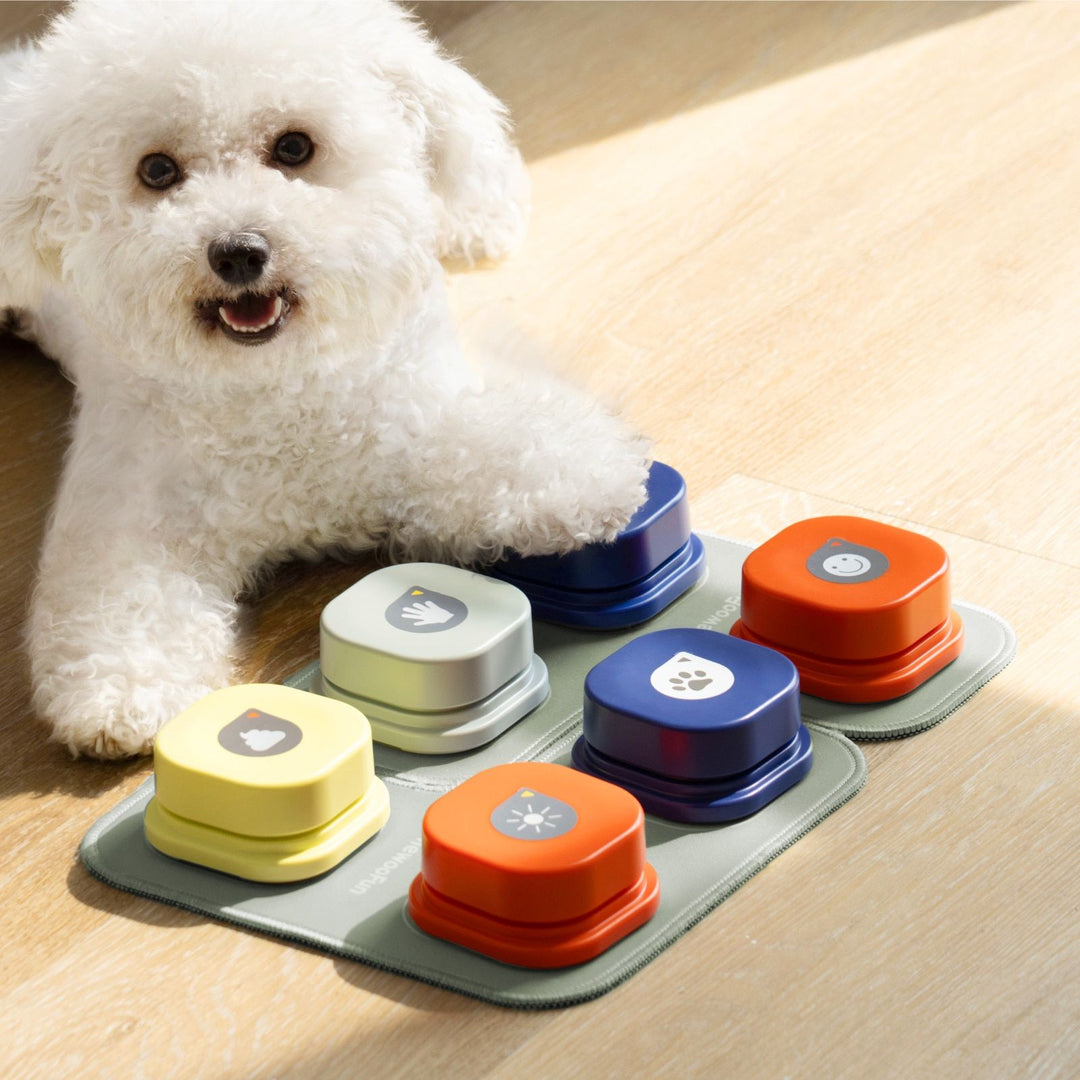 Interactive Dog Communication Button with Non-Skid Mat