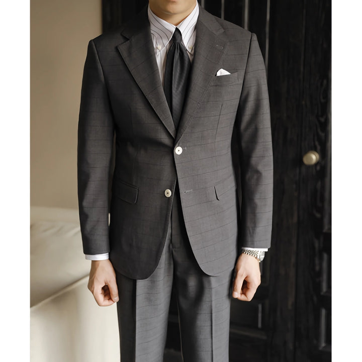 Elegant Single Breasted Slim Fit 2-Piece Suit for Weddings & Parties