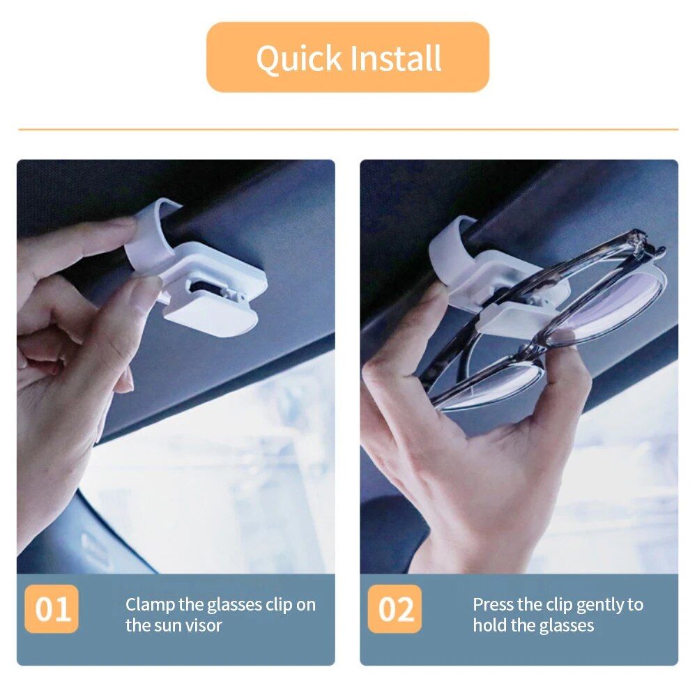 Multi-Function Car Visor Sunglasses & Card Holder