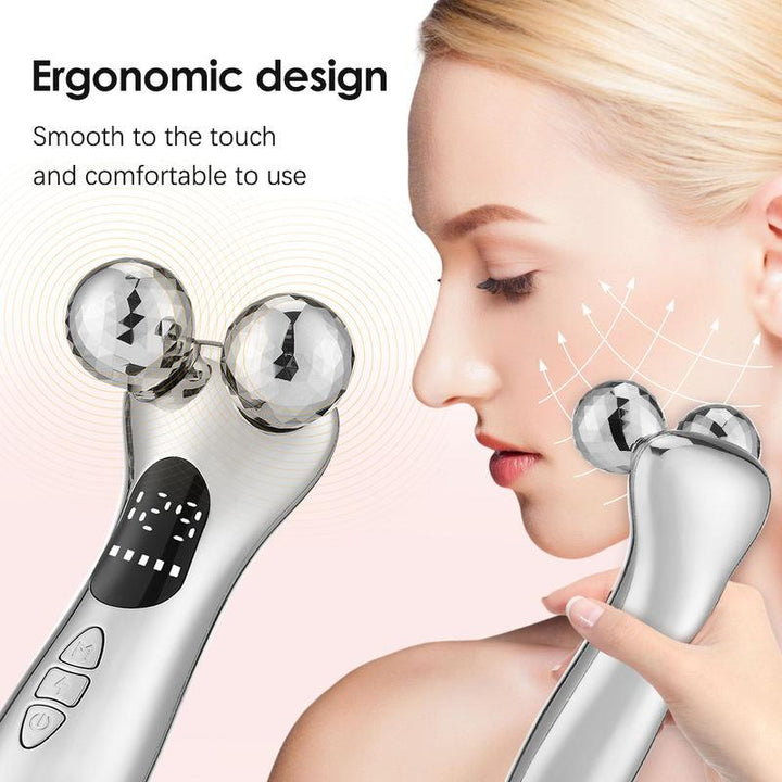 4D Roller Electric Micro-current Facial Lifting Massager