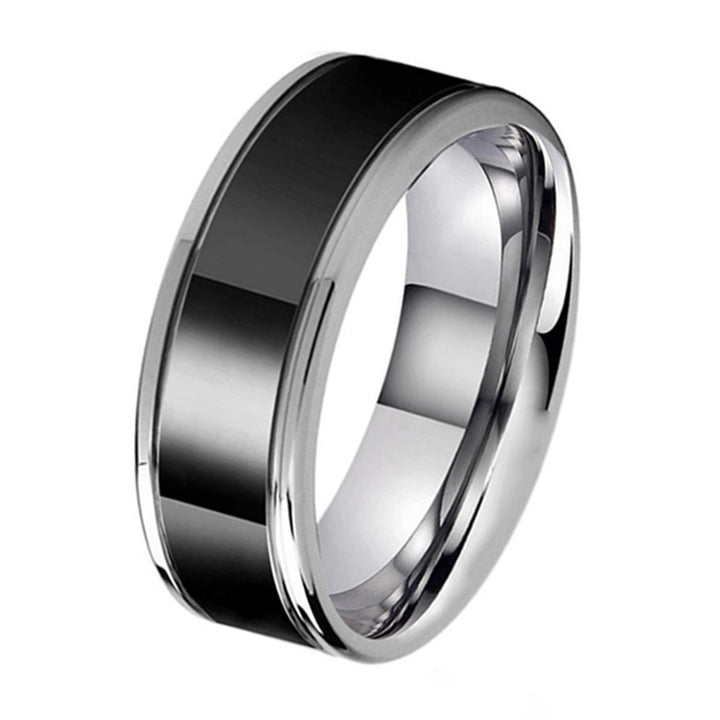 Tungsten Steel Ring Black Business Fashion