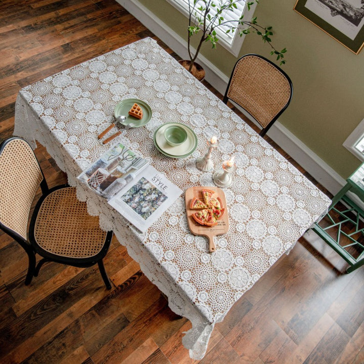 Water-Soluble Embroidery Lace Tablecloth