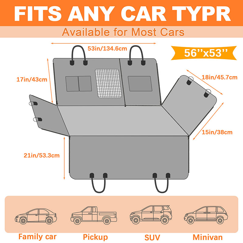 Ultimate Pet Car Seat Cover: Waterproof & Scratchproof Hammock for Dogs