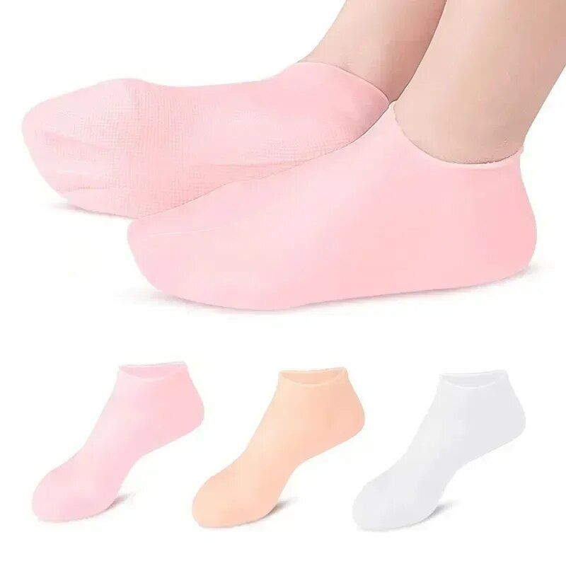 Silicone Spa Moisturizing Gel Socks for Foot Exfoliation & Care