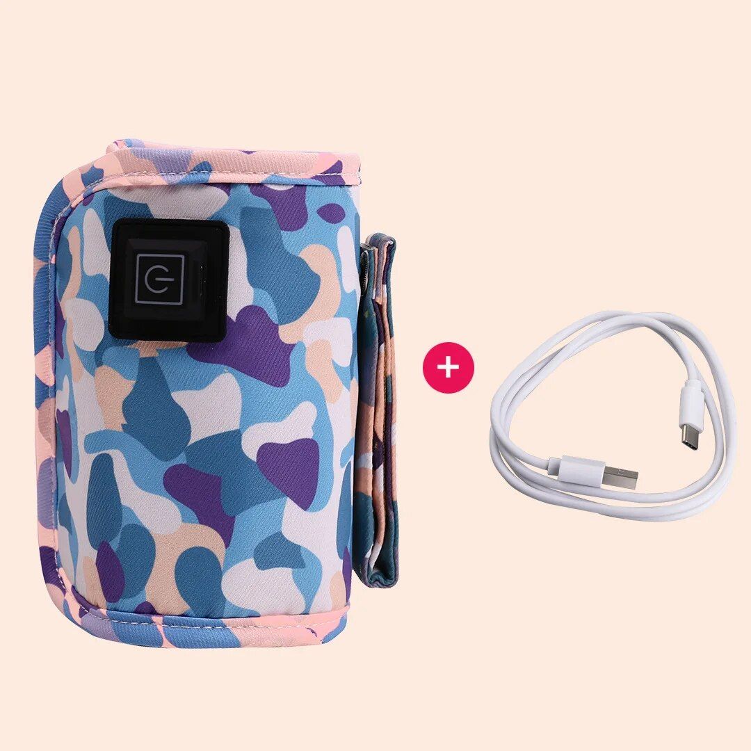 USB-Enabled Baby Bottle Warmer Bag: Travel & Stroller Insulated Thermal Pouch