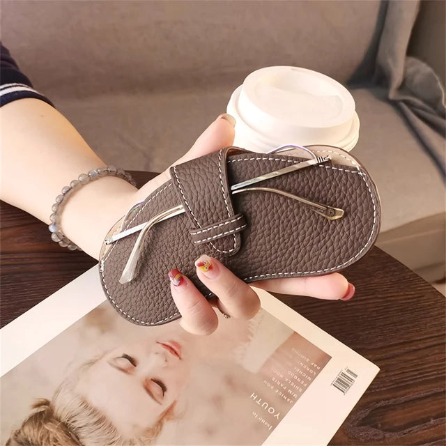 Stylish Women's Leather Glasses Case