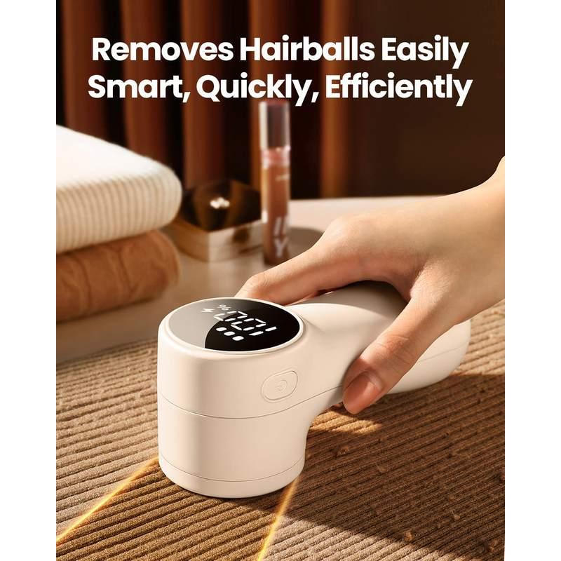 Rechargeable Electric Lint Remover with Digital Display & Stainless Steel Blades