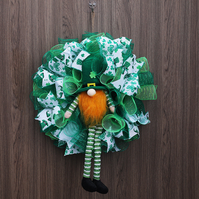 St Patrick Doll Garland Home Decoration Irish Festival Courtyard Decoration Door Hanging