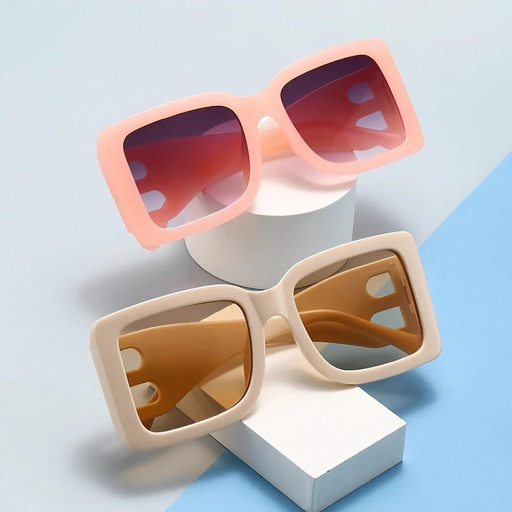 UV400 Stylish Rectangular Frame Oversized Sunglasses