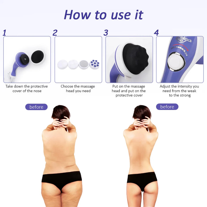 Portable Deep Tissue Body Massager for Muscle Relaxation and Slimming