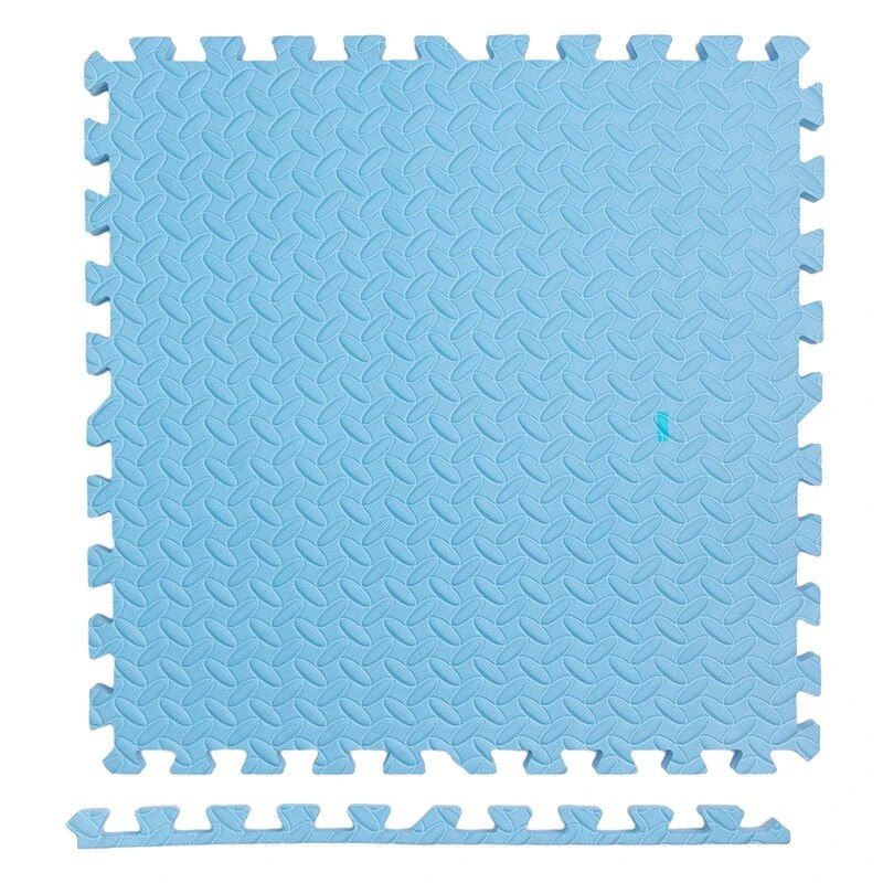 30x30cm Leaf Pattern Gym Mats - 12PC Non-Slip, Thick Fitness Floor Set