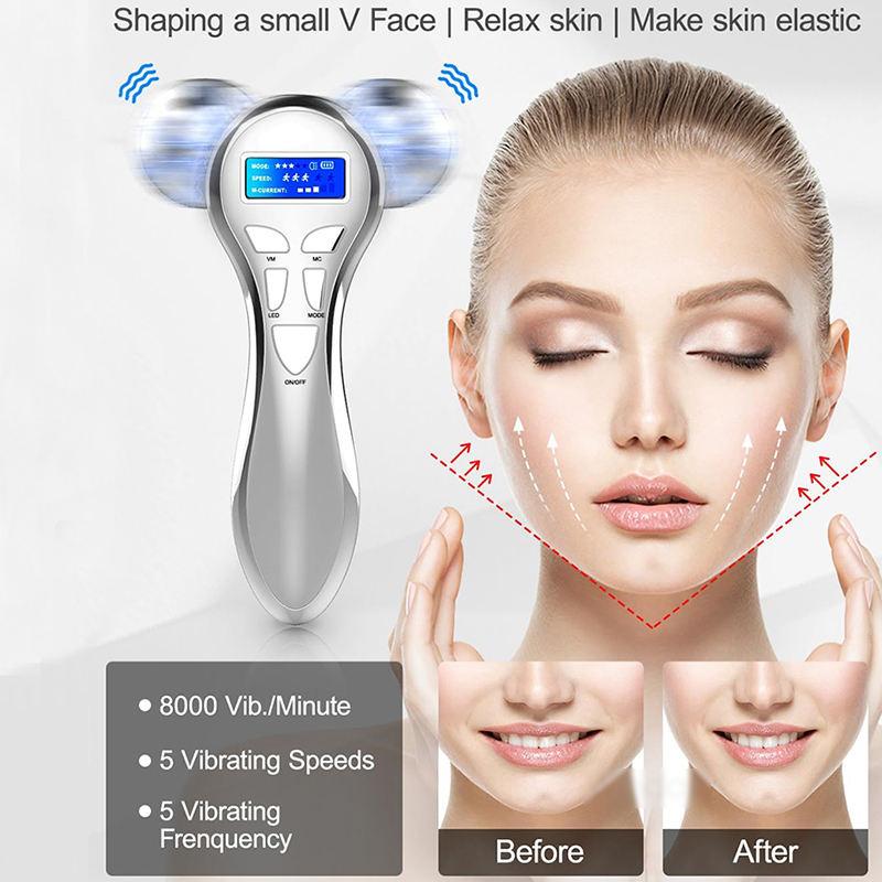 4D Microcurrent Face Lifting Roller Massager