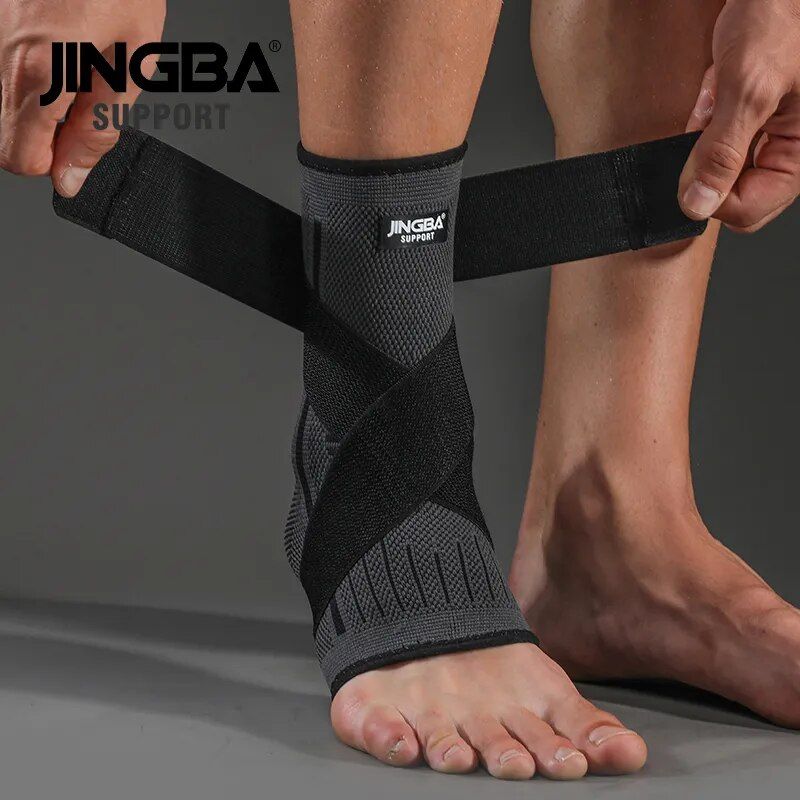 Protective Ankle Brace for Sports with Compression Nylon Strap