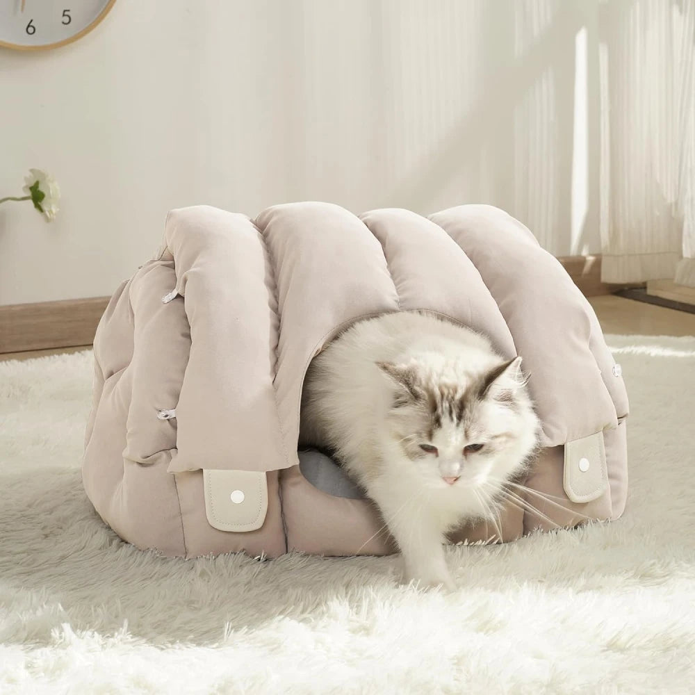 Cozy Arched Cat Cave Bed