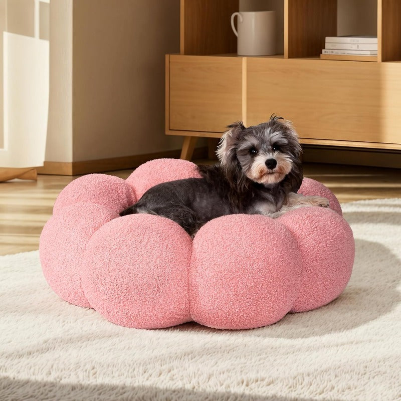 Calming Flower Dog Bed for Medium Dogs