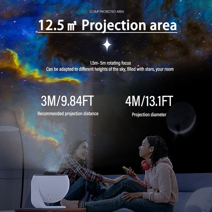 Galactic Explorer Starry Night Light Projector - 360° Rotatable Planetarium Lamp for Kids and Home Decor