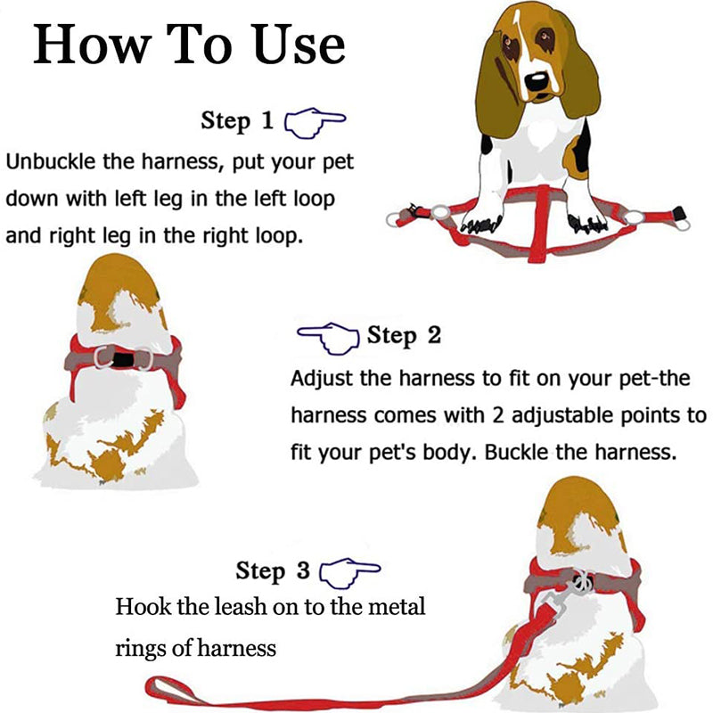 Adjustable No Pull Dog Harness and Leash Set