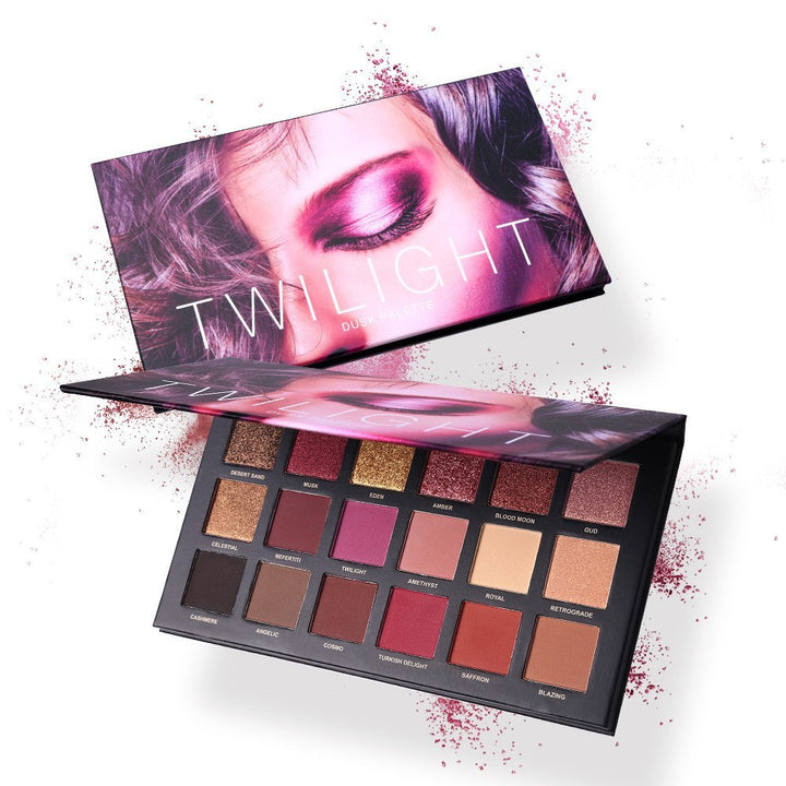 18 Colors Eye Shadow Makeup Palette Matte Shimmer Velvet Pigmented Twilight And Dusk Eyeshadow Powder Make up Cosmetics Set