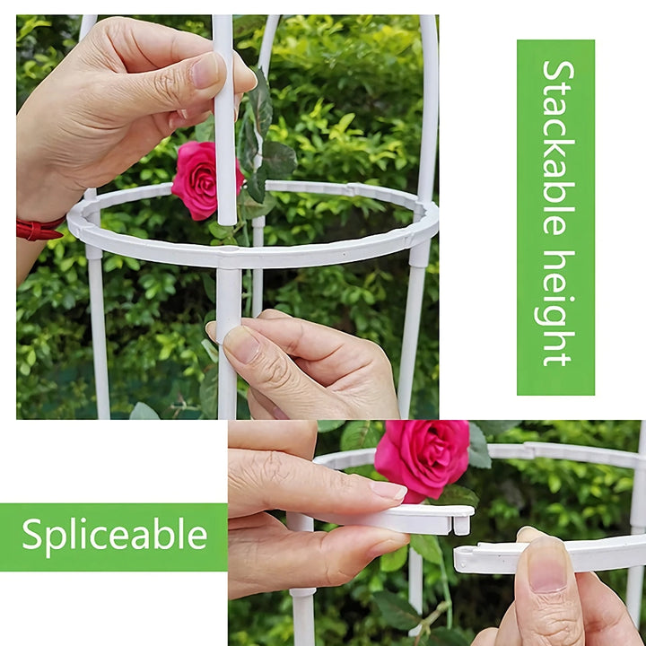 Adjustable 2/3-Tier Garden Trellis for Climbing Plants and Flowers