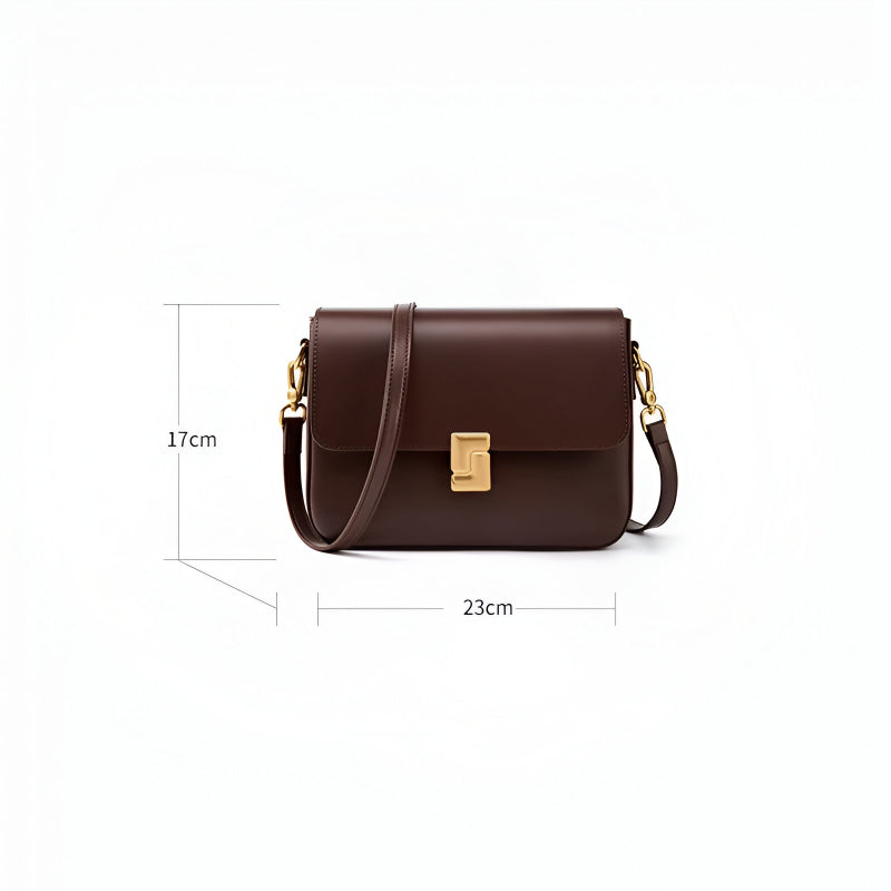 Luxury Genuine Leather Crossbody Small Square Handbag