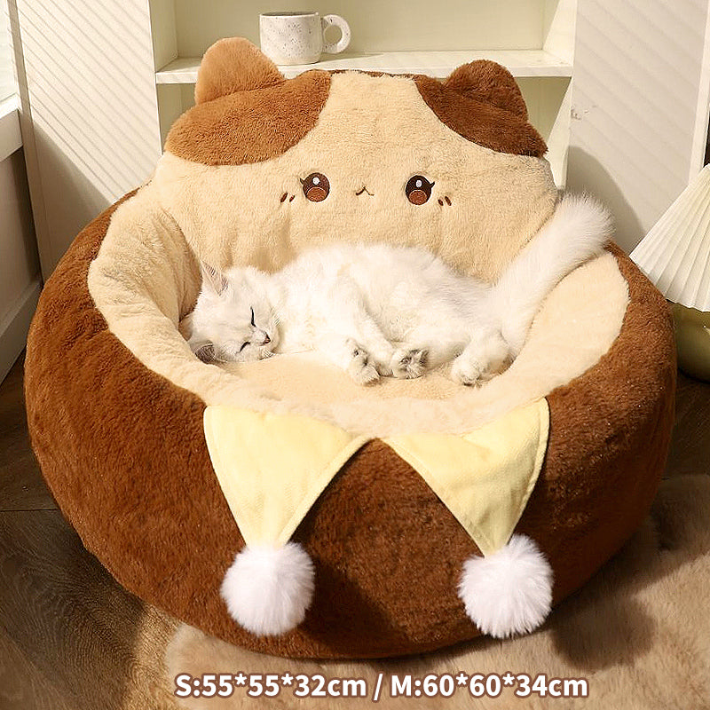 Cozy Winter Cat & Dog Bed