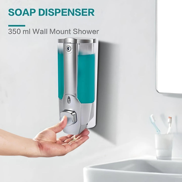 350ml Wall Mount Soap and Shampoo Dispenser