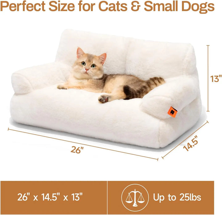 Fluffy Soft Cat Bed with Non-Slip Bottom