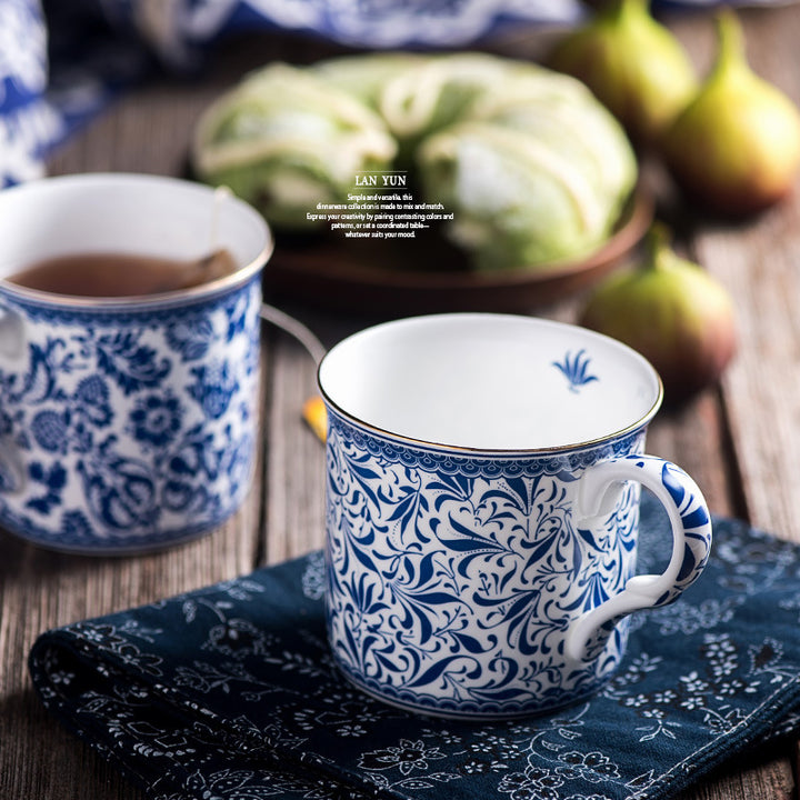 European Blue And White Mug