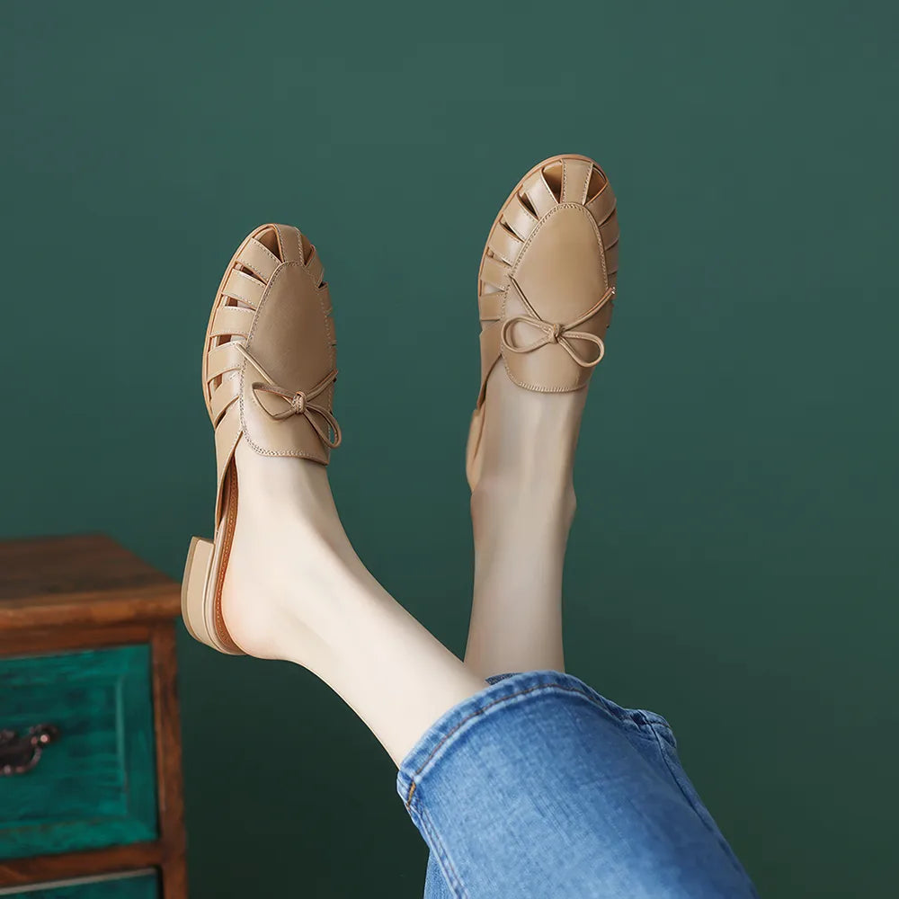 Stylish Summer Leather Mules