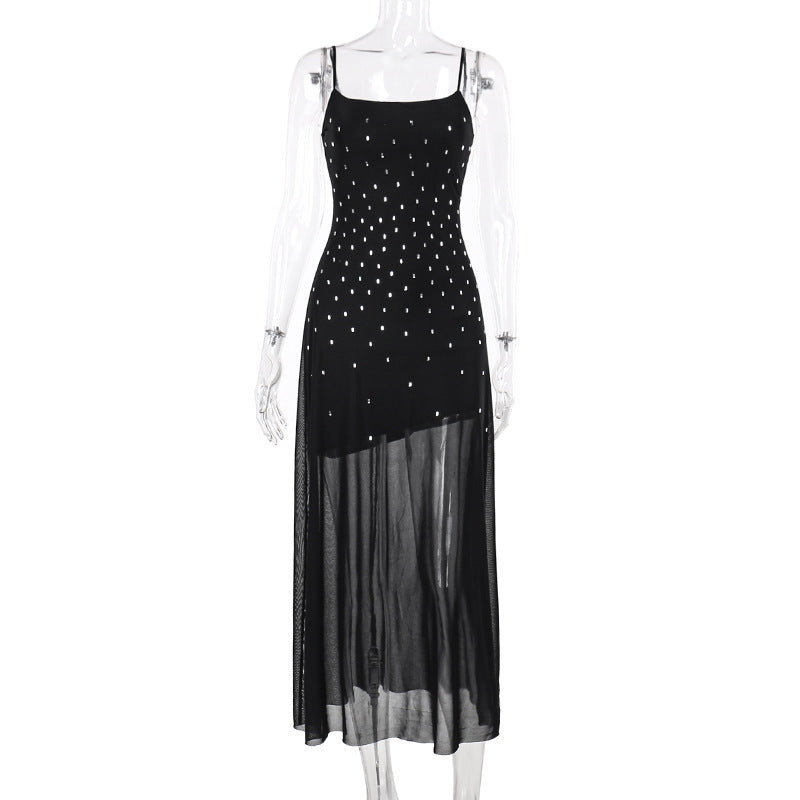 Hot Drilling Long Sheath Dress Women