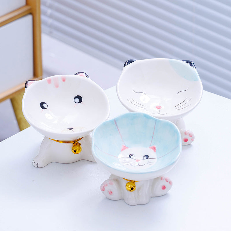 Cute Ceramic Cat & Dog Bowl