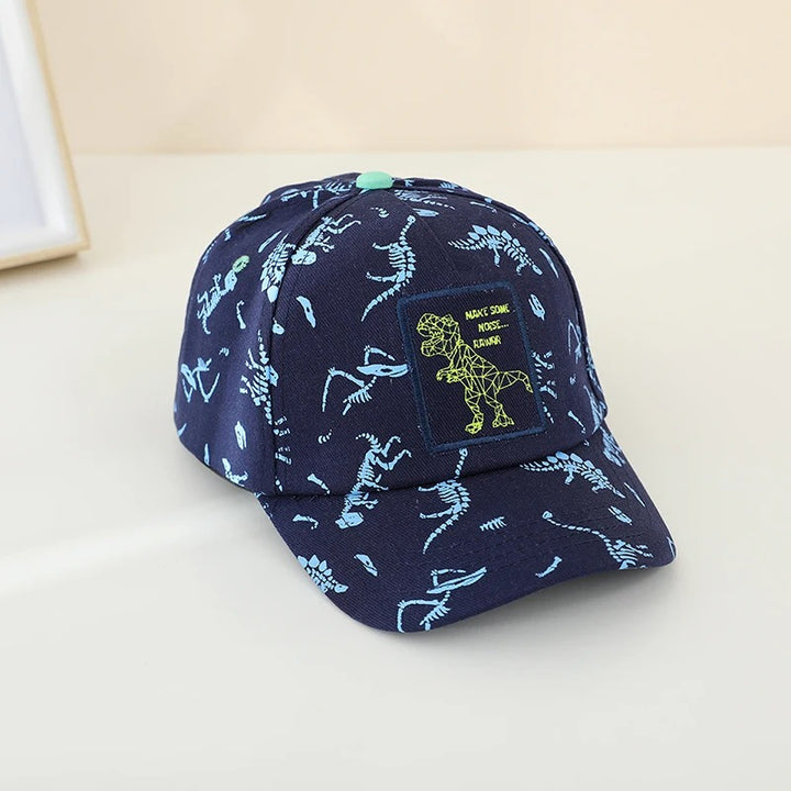 Adjustable Dinosaur Printed Kids' Baseball Cap