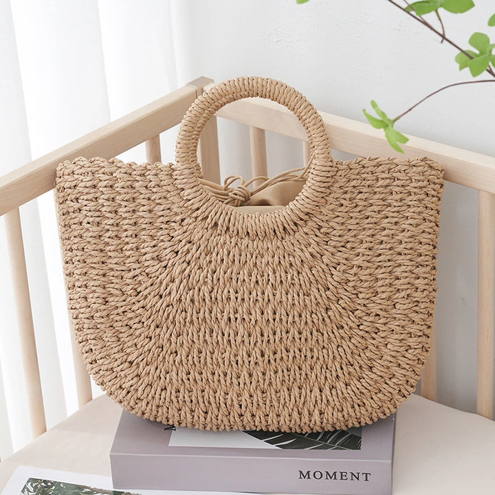 Chic Bohemian Straw Beach Bag for Women