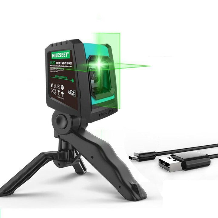 360° 2-Line Laser Level with Tripod and Battery – Self-Leveling Horizontal and Vertical Cross