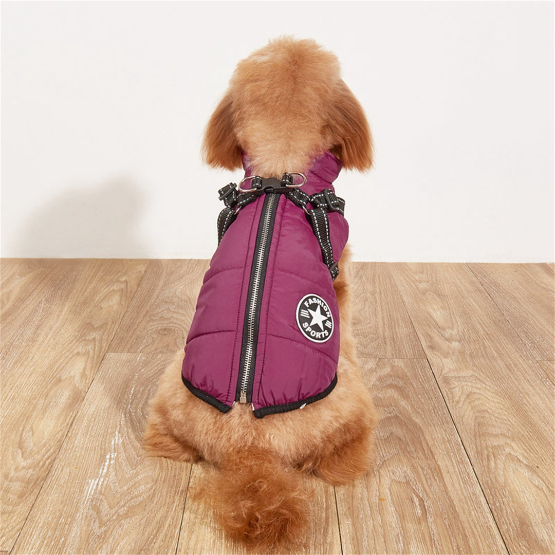 Dog Clothes Waterproof Pet Coat With Harness