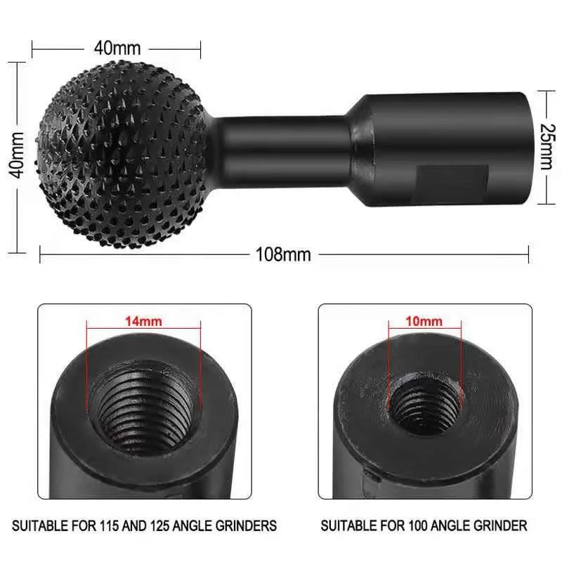 Round Spherical Carving and Grinding Head for Woodworking