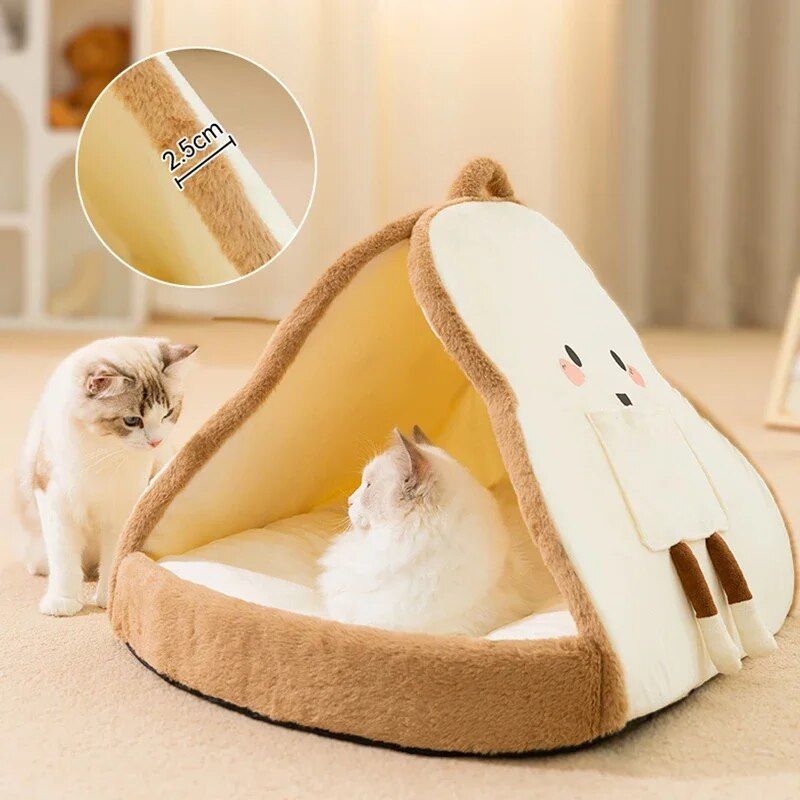 Winter Plush Cat Tent