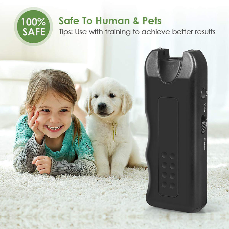 Ultrasonic Dog Repeller and Anti-Bark Training Device with 65ft Range