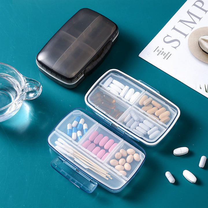 8 Compartments Large Capacity Sealed Waterproof Medicine Box