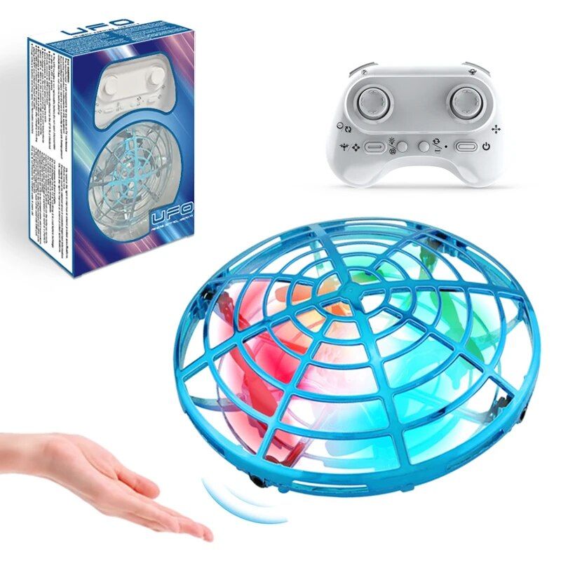 Mini RC UFO Drone With LED Light Gesture Sensing Quadcopter Anti-collision