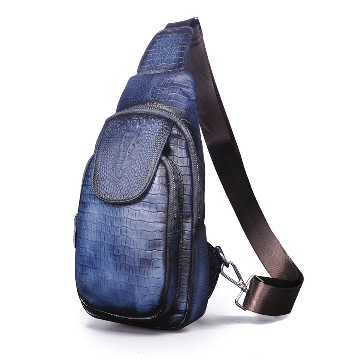 Men's Simple Retro First Layer Cowhide Messenger Bag