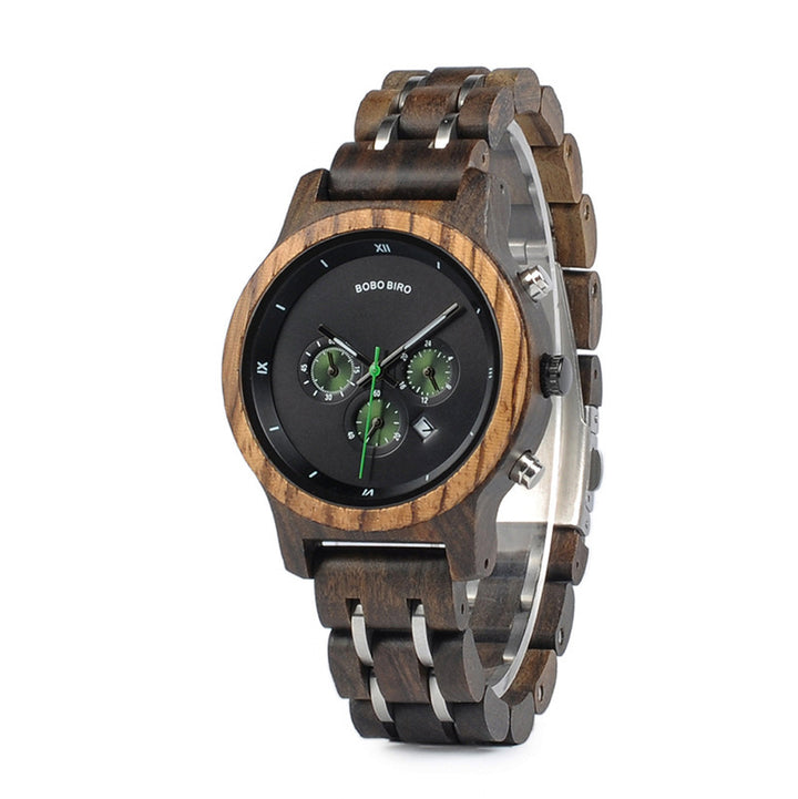 Men's Wood Grain Fashion Business Casual Watch