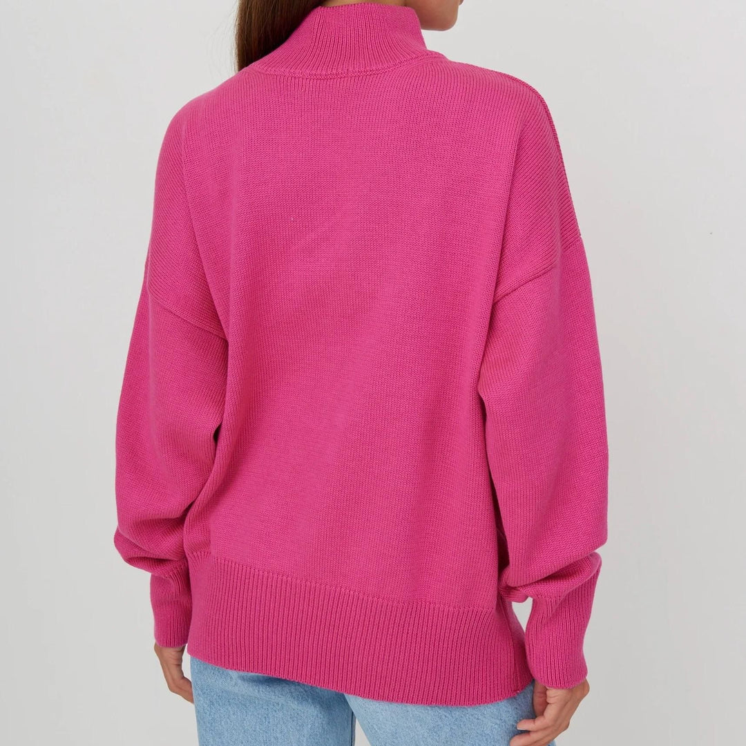 Women's Oversized Turtleneck Knitted Sweater