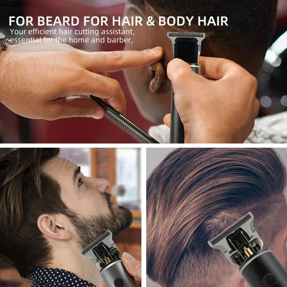 Electric Hair Trimmer for Men - Cordless Beard & Hair Cutting Machine, Professional Clippers with Adjustable Gears