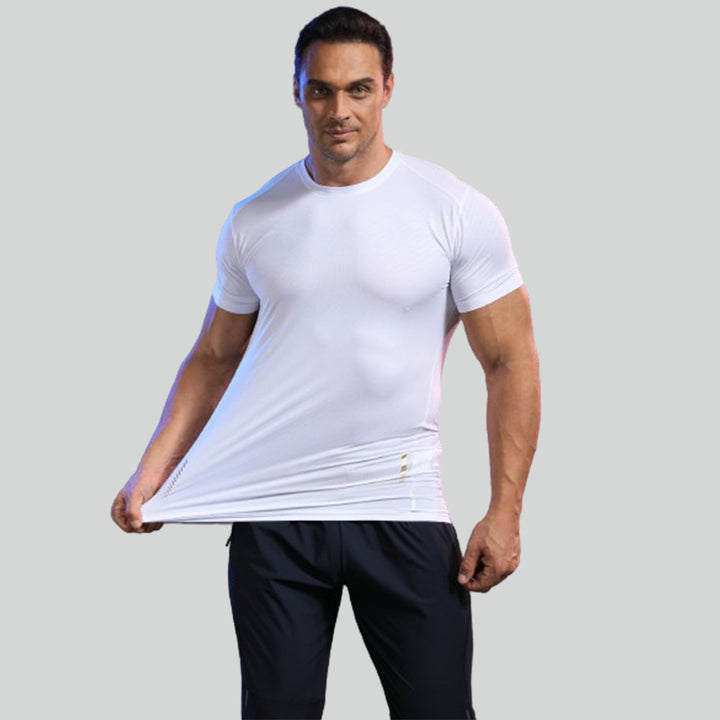 New Summer Short Sleeve Round Neck Quick-drying Breathable Sports T-shirt Men