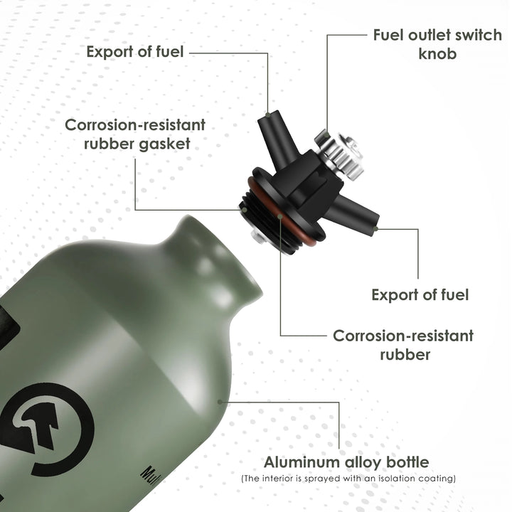 Portable liquid Fuel Aluminum Bottle