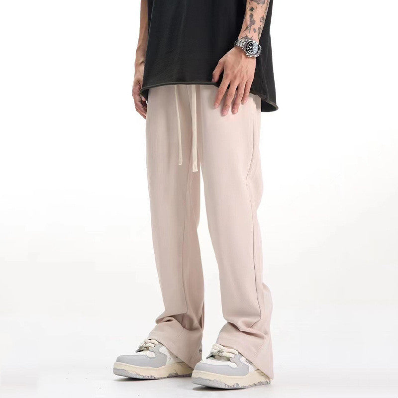 American-style Retro Back Slit Breasted Casual Suit Pants