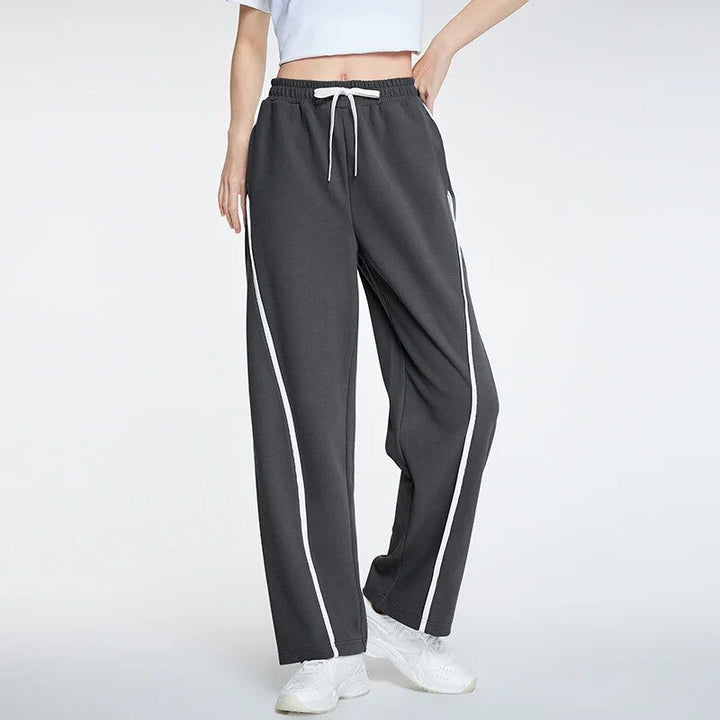 Women Casual Contrast Color Sweatpants