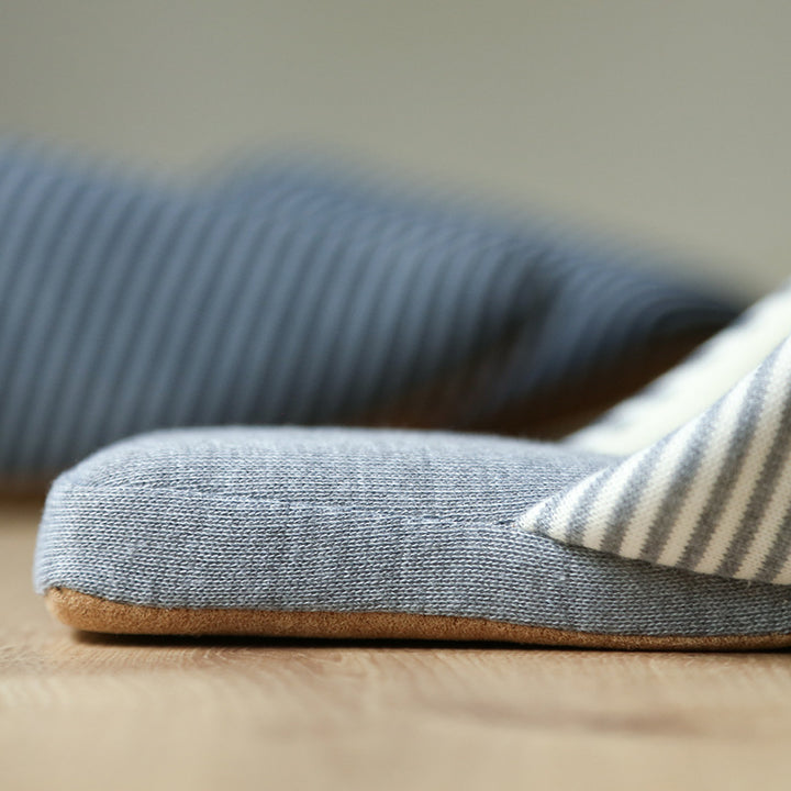 Striped Soft Bottom Bedroom Slippers For Men And Women