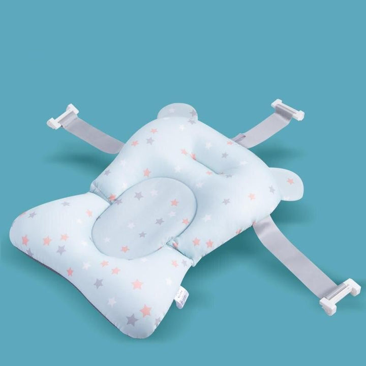 Adjustable Newborn Bath Cushion - Star Pattern, Foldable Baby Bath Seat